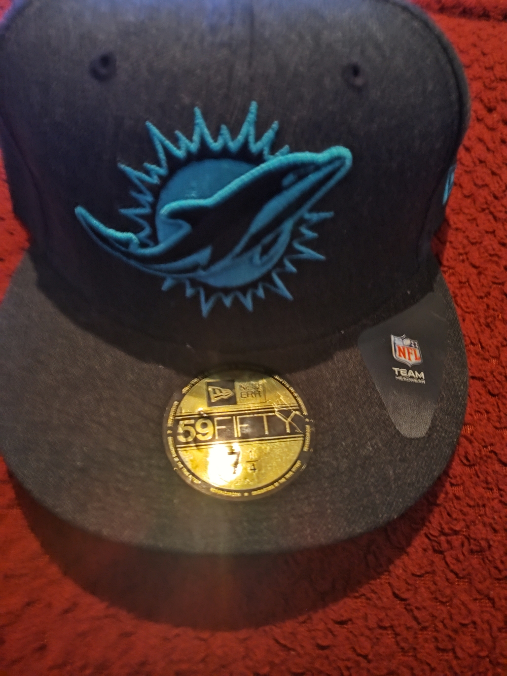 New Era Miami Dolphins Black Teal 59FIFTY Fitted Hat